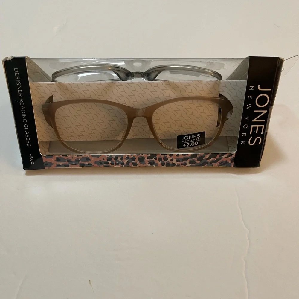 Jones New York Designer Reading Glasses 3 Pieces +2.00 New